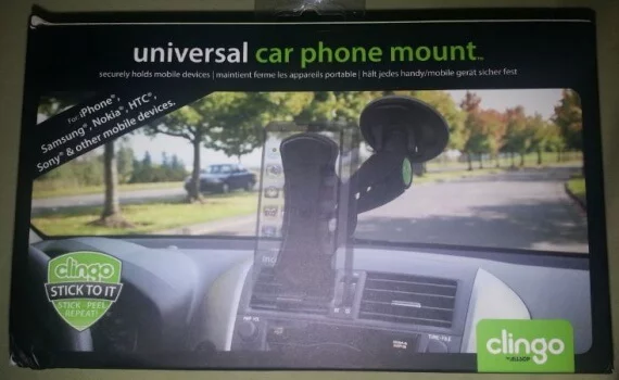 black clingo universal car phone mount