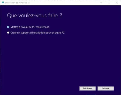 mettre a niveau ce pc maintenant