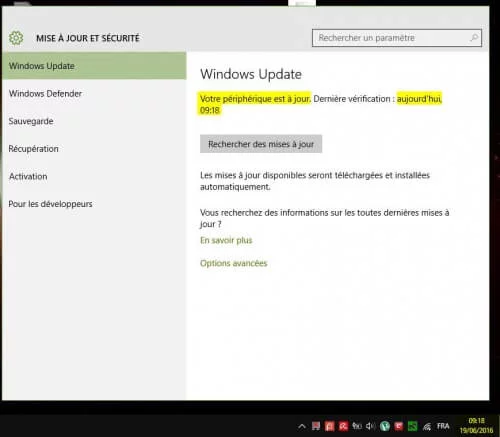 probleme windows update pas mise a jour s&eacute;curit&eacute;