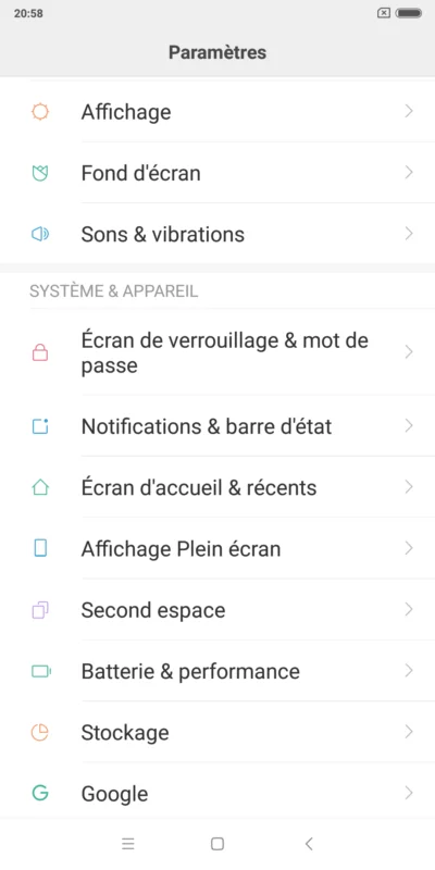 Test / review: Smartphone Xiaomi Redmi Note 5: the best smartphone under 200 euros? 20 Screenshot_2018-08-19-20-58-32-734_com.Android.settings