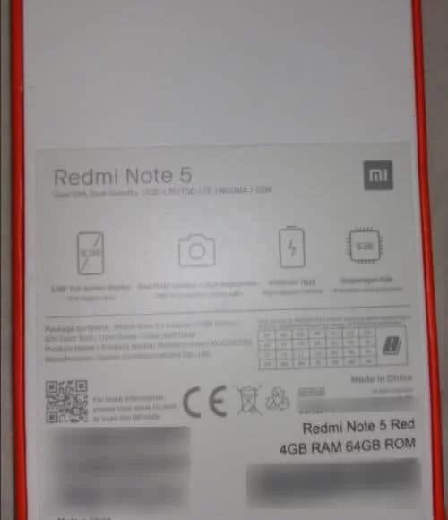 Test / review: Smartphone Xiaomi Redmi Note 5: the best smartphone under 200 euros? 4 back box