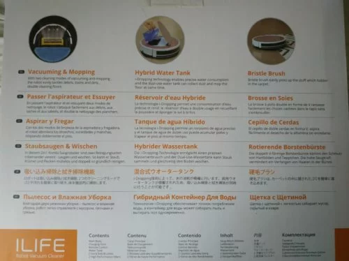 description packing robot vacuum v7s plus ilife