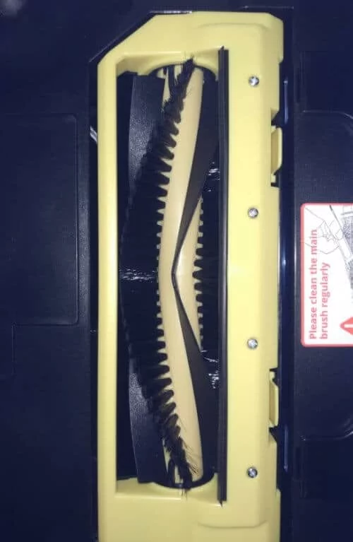 black robot vacuum cleaner brush